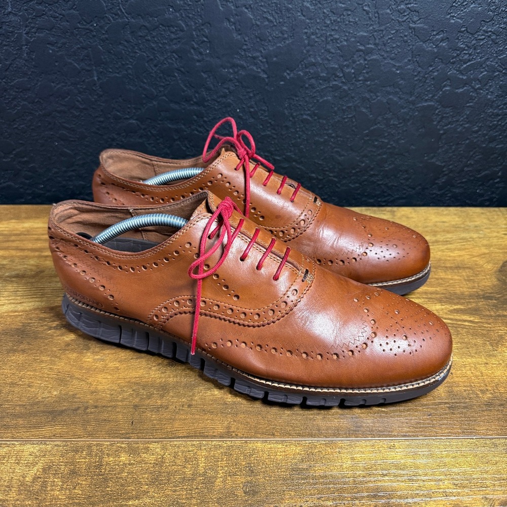 Cole Haan Zerogrand C29411 British Tan Leather Wingtip Oxford Mens 11W